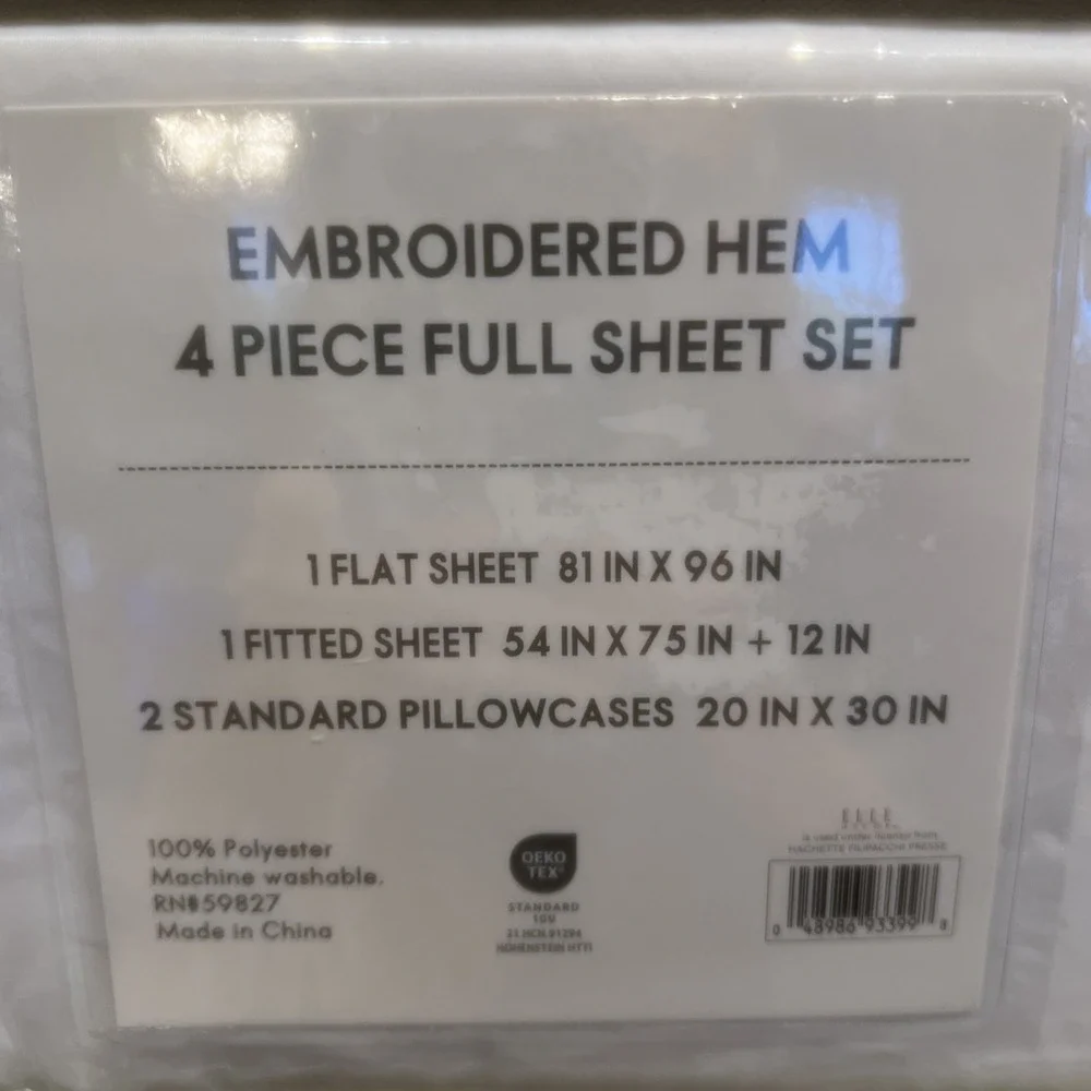 NEW-ELLE DECOR four piece sheet set 